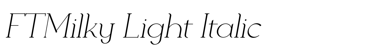 FTMilky Light Italic